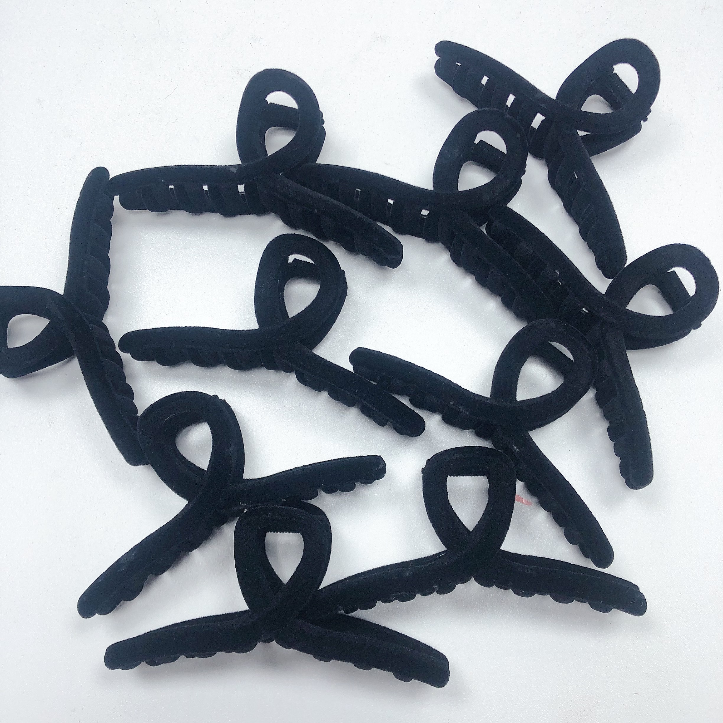 B43约11CM植绒抓夹10个 diy手工材料配件满30包邮