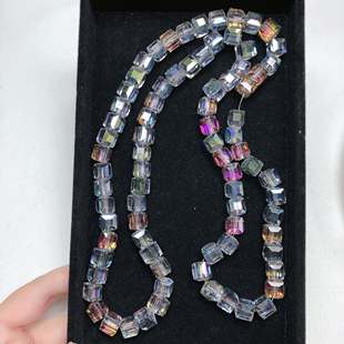 包邮 diy手工材料配件满30 一条 E30约1CM方形水晶珠