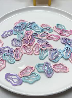 @60约3.5CM彩色滴油BB夹约50个diy材料配件满30包邮