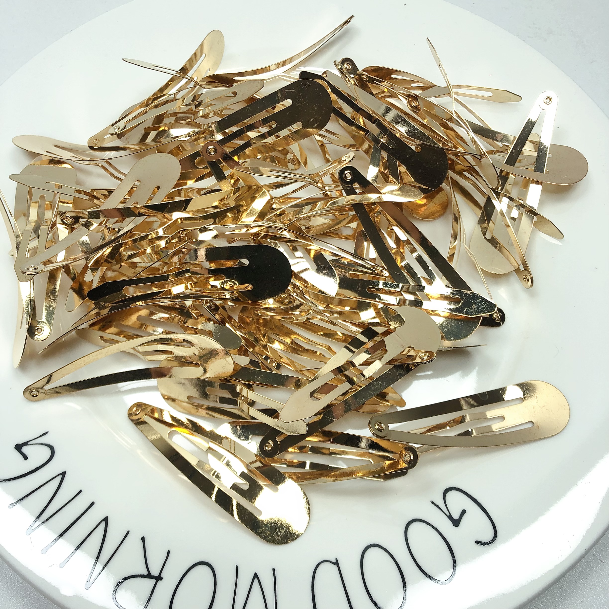 R64约6.8CM金色BB夹约50个 diy手工材料配件满30包邮