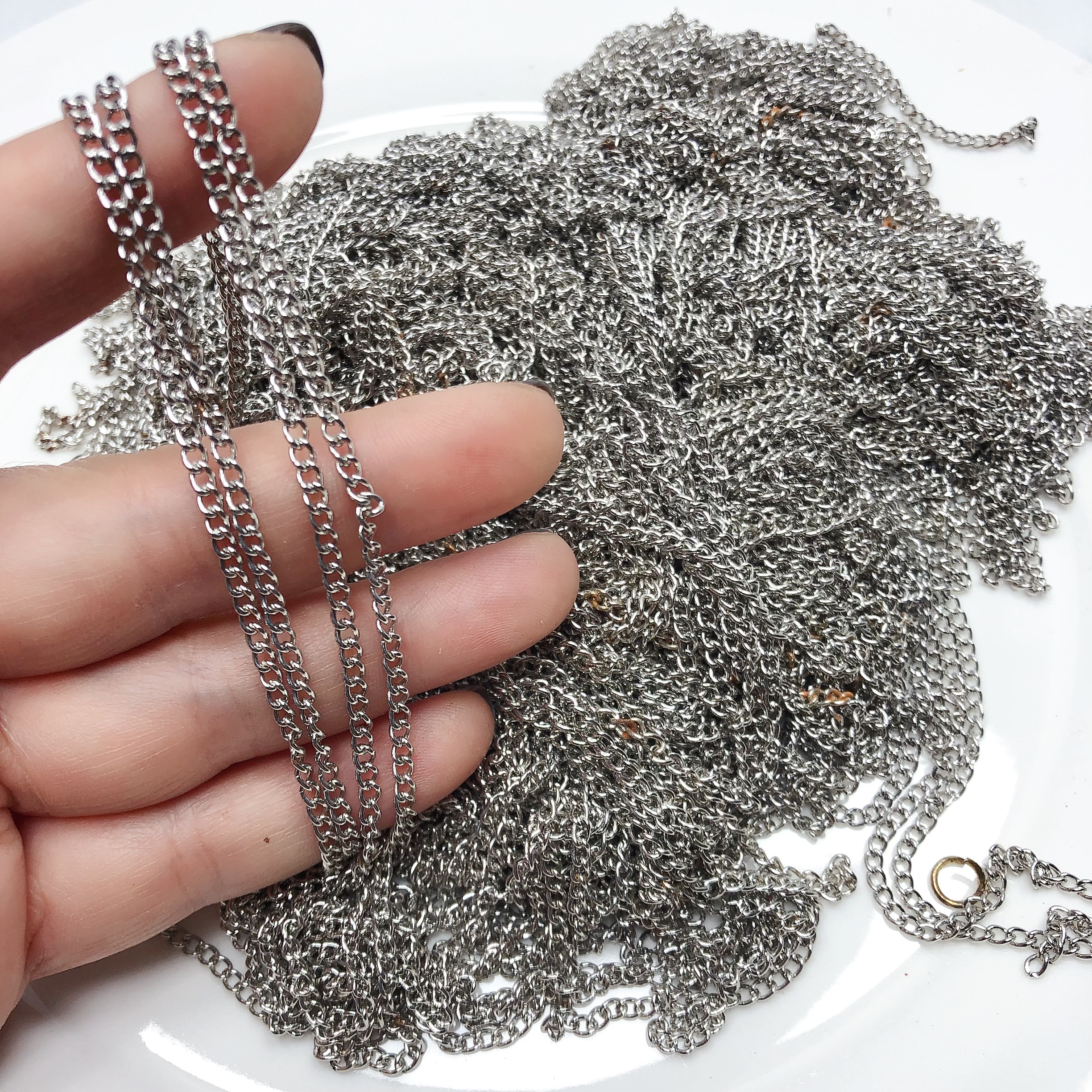 J61Y约0.25CM铁质链条 500克 diy手工材料配件满30包邮