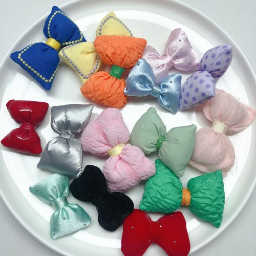 M04约5-8CM韩版布艺立体蝴蝶结约13-15个diy手工材料配件满30包邮