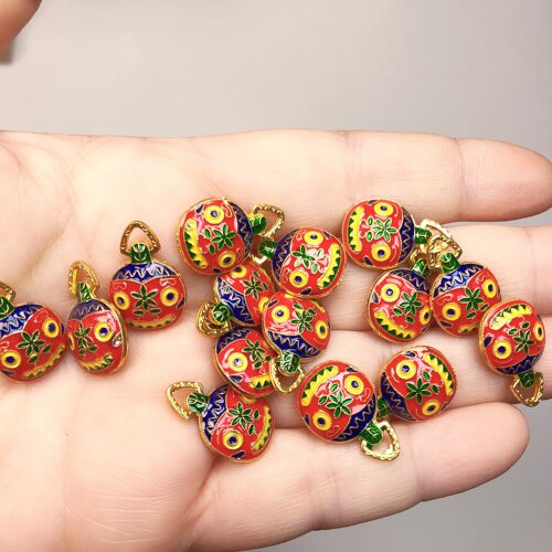 S36约1.8CM掐丝景泰蓝挂件 14-16个diy手工材料配件满30包邮