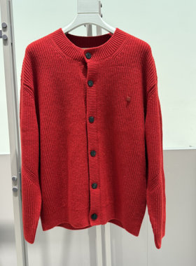 G家男装春季新款本命年红色开襟毛衣男士羊毛衫开衫G26X301001100