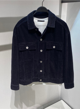 2020秋季新款男宽松翻领灯芯绒夹克阔版工装休闲外套潮B2BCA3301