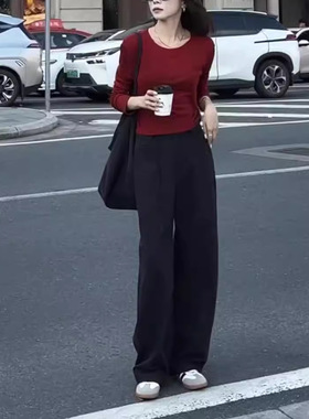 今年流行特惠24675大爱美依缘2026秋季新款简约纯色长袖打底衫高