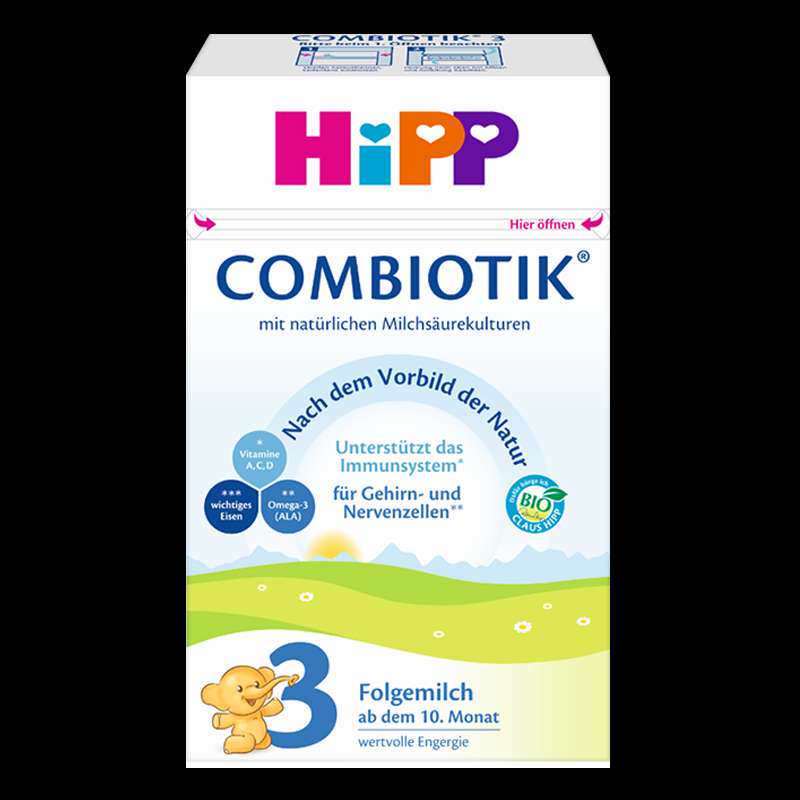 25年效期HIPP德国喜宝益生菌3段600g原装进口奶粉瑕疵