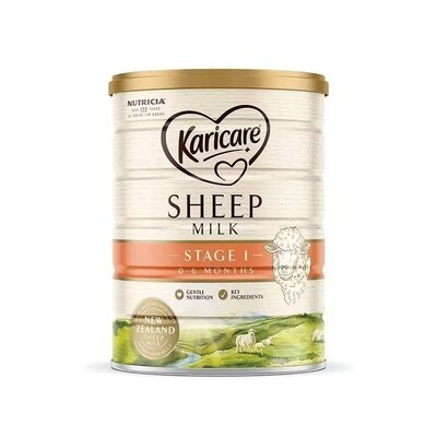 26年3月5效期澳洲新西兰可瑞康绵羊奶粉1段Karicare 奶粉900g