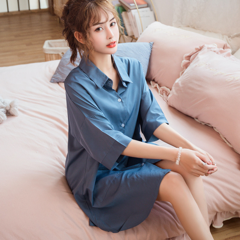 睡裙子女夏季性感慵懒男友风白衬衫薄款宽松大码家居服春秋款睡衣,女士内衣/男士内衣/家居服,睡裙,淘宝优惠券,粉丝福利购,淘宝优惠卷