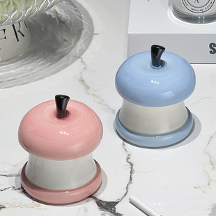 苹果烟灰缸可爱家用客厅烟缸茶几摆件车载创意陶瓷带盖防烟灰烟盅