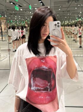 ELEV 4/22 穿搭 Plan ！01/20 新品 25FW 小众红唇印花短袖T恤 女