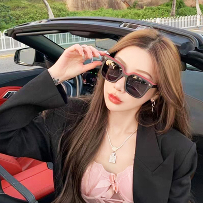 太阳镜LONER VOICE方框女士墨镜圆脸大脸显瘦防紫外线近视偏光镜