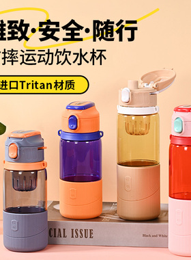 美国TRITAN运动水杯儿童学生高颜值男士女生大容量耐高温便携水壶