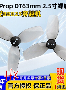 HQProp DT63MM X3 V2 2.5寸穿越机六叶螺旋桨2正2反灰色适配BEE25