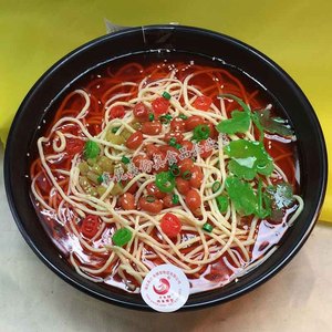 仿真重庆小面肥肠粉牛肉米线道具摆件假菜样品酸汤面食品模型定制