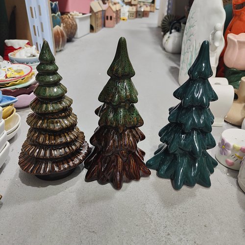 非偏远地区凑满19包邮部分瑕/窑变圣诞树摆件约高19.5