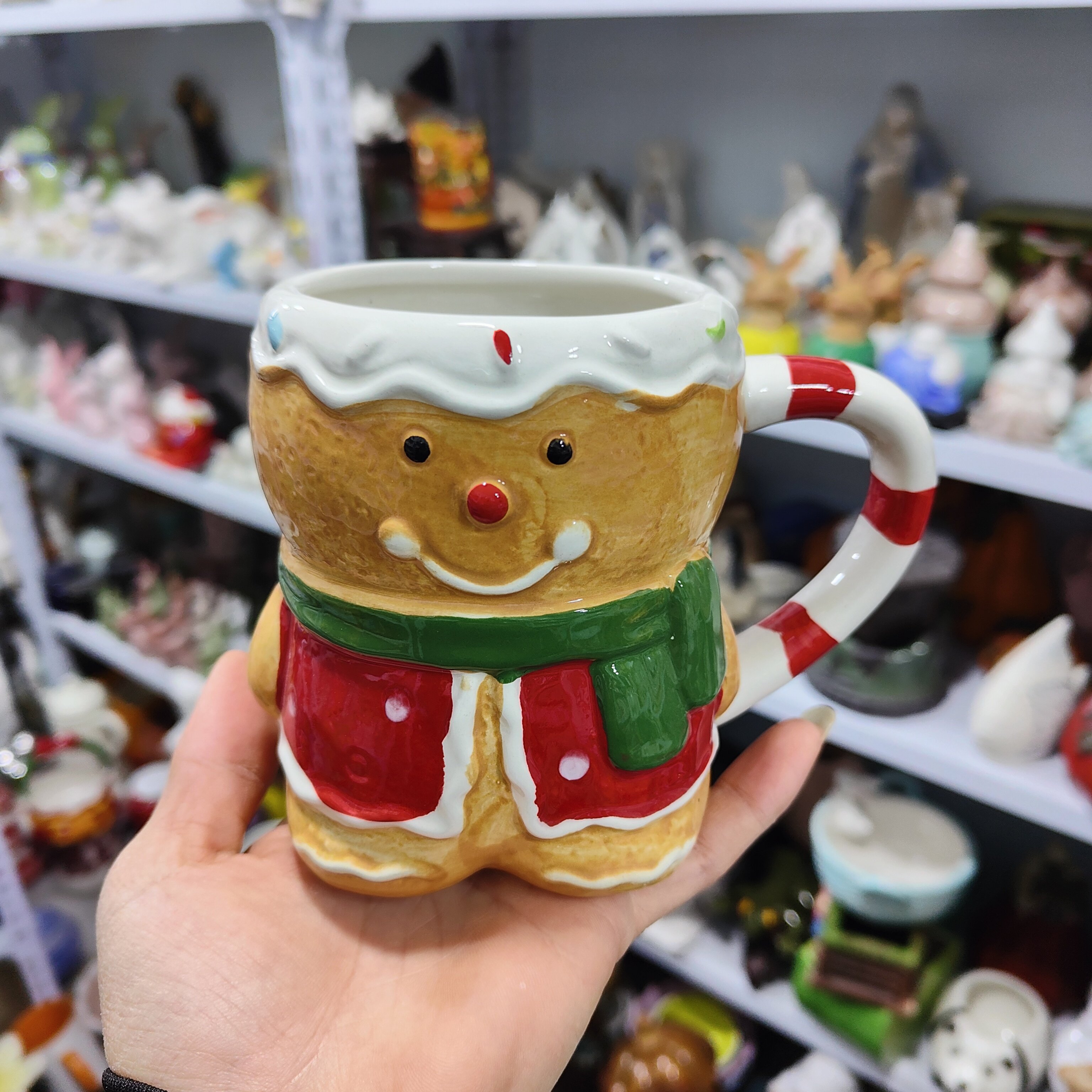 非偏远地区凑满19包邮部分瑕/姜饼人置物杯摆件