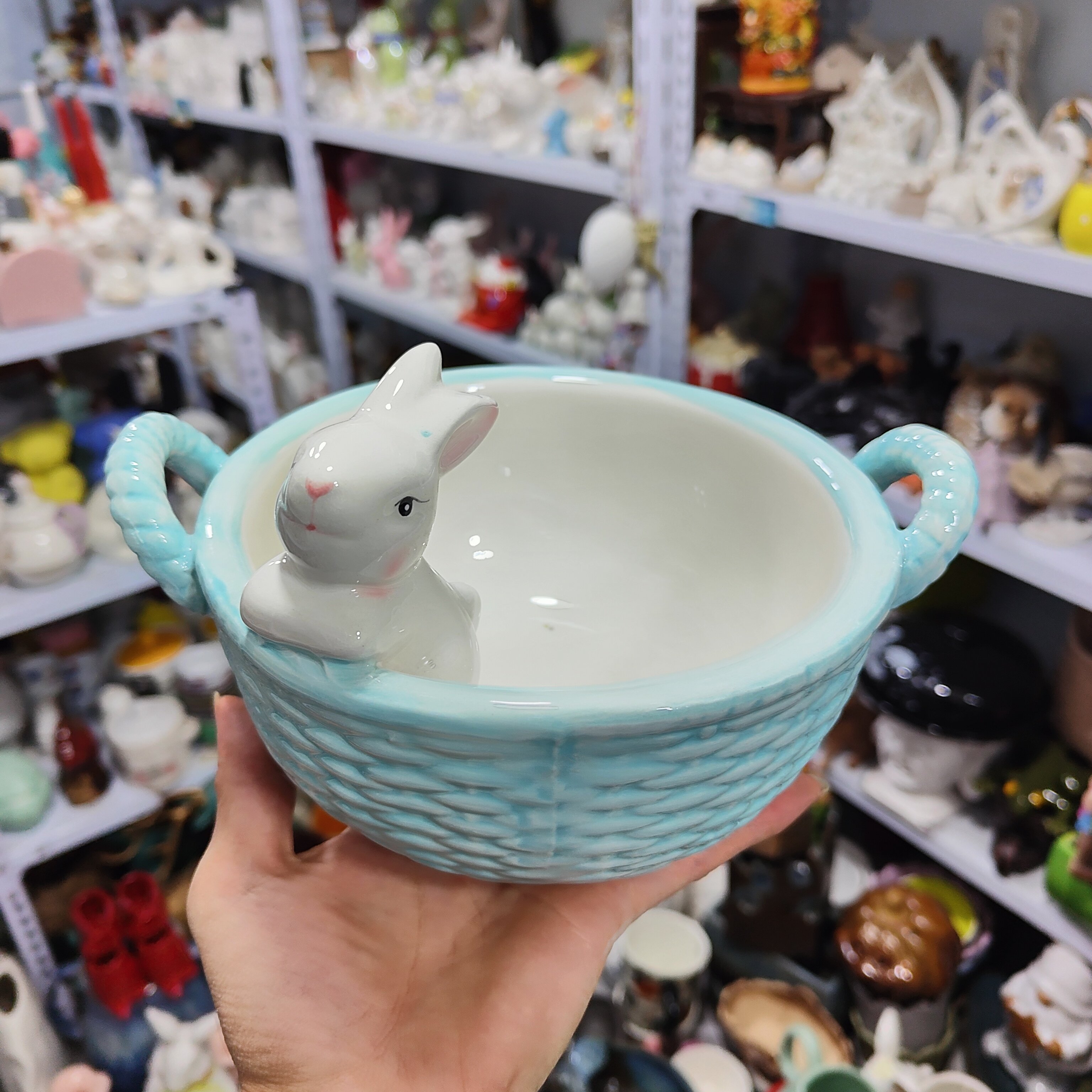 非偏远地区凑满19包邮部分瑕/编织纹兔子双耳盆,家居饰品,婚庆/商业花艺,淘宝优惠券,粉丝福利购,淘宝优惠卷