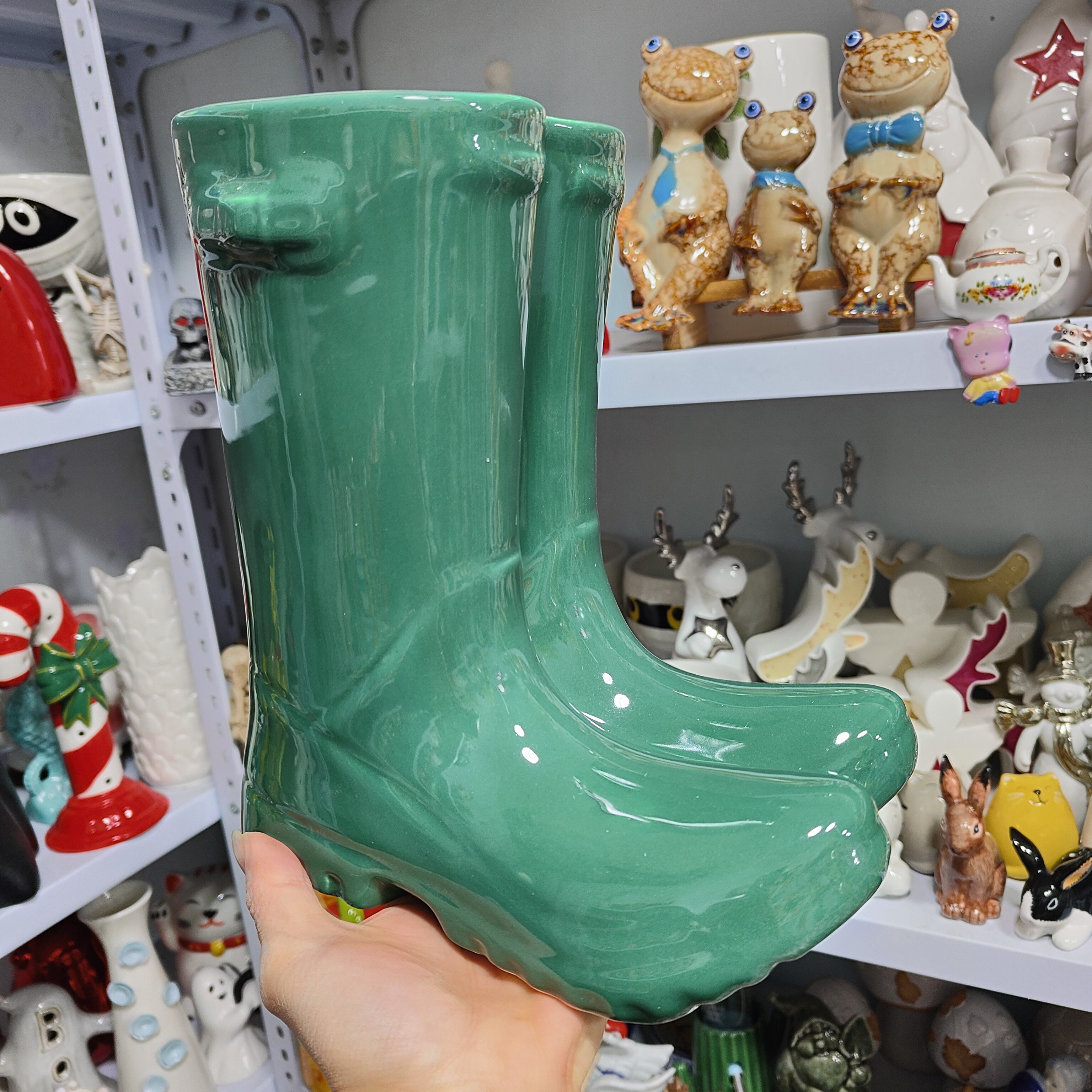 非偏远地区凑满19包邮部分瑕/陶瓷水鞋花瓶花盆摆件