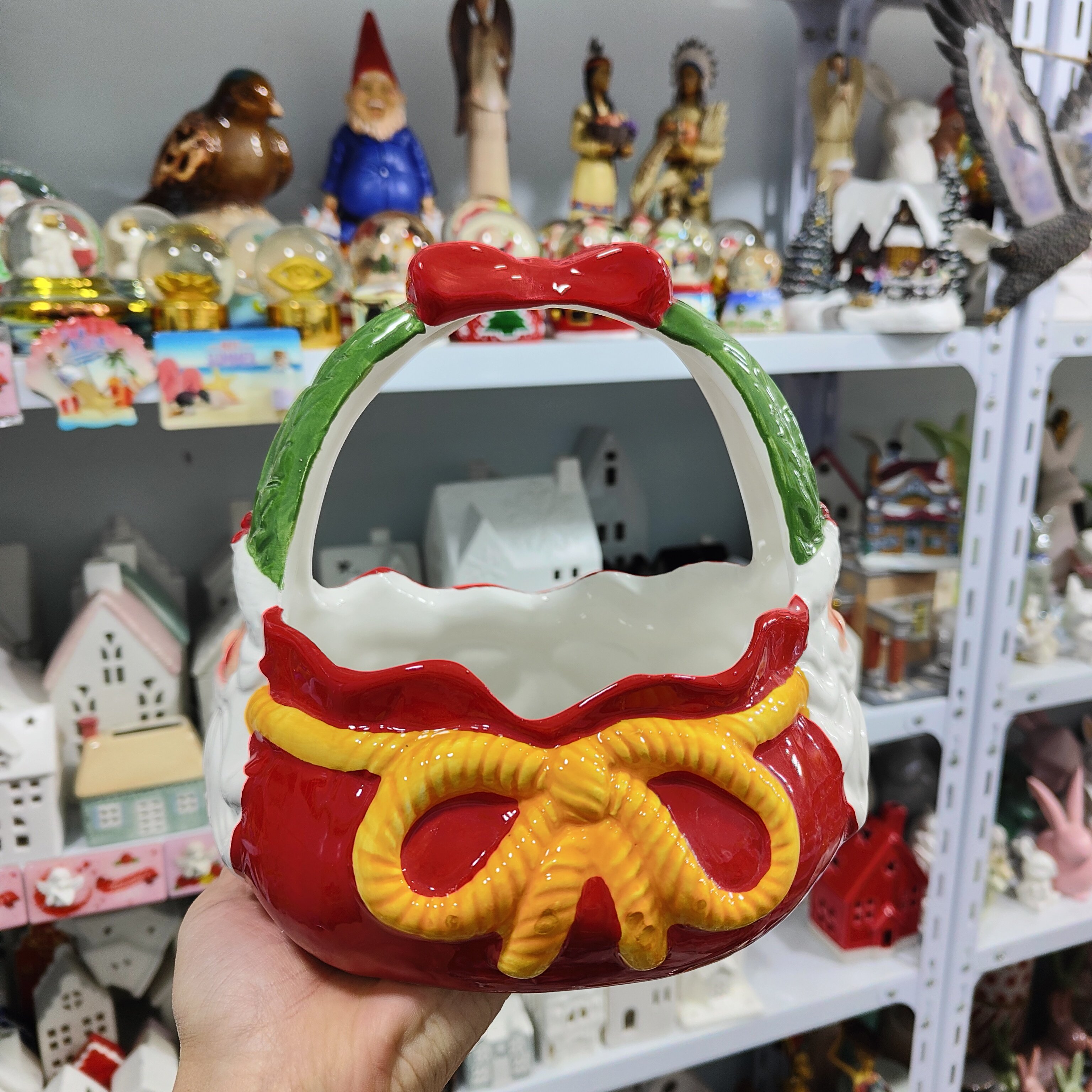 非偏远地区凑满19包邮部分瑕/圣诞老人提篮摆件磕补