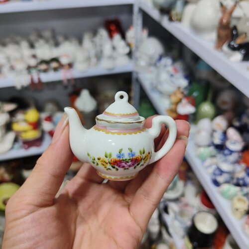 非偏远地区凑满19包邮部分瑕/描金线壶摆件挂件