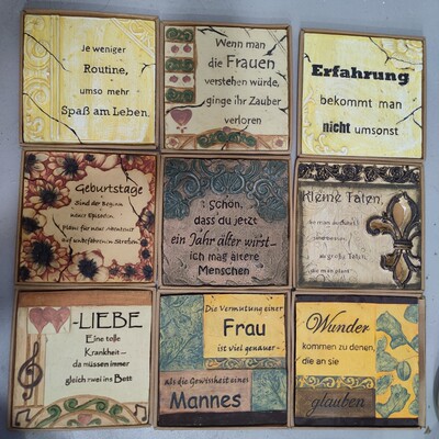 非偏远地区凑满19包邮/家居壁画挂画板复古外贸风边长约19.7cm