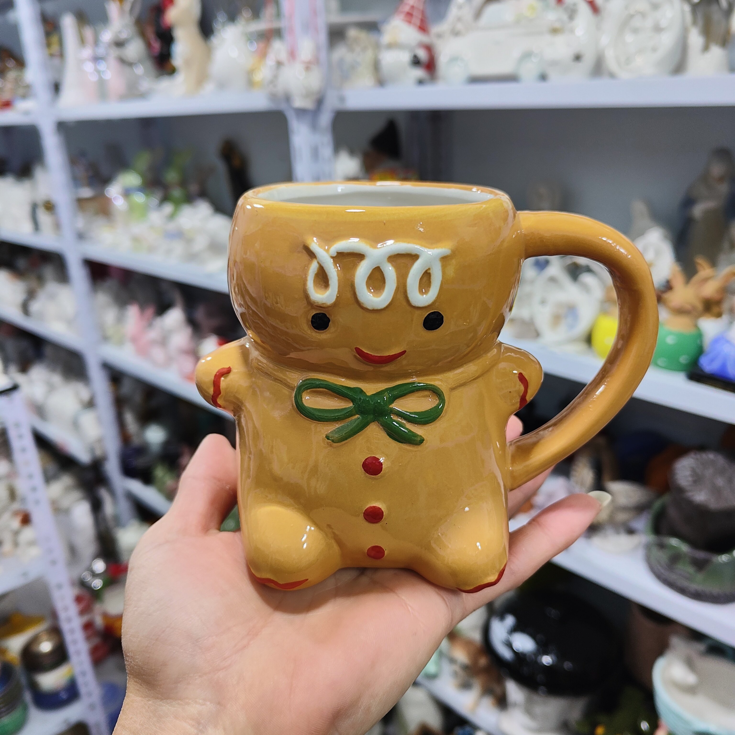 非偏远地区凑满19包邮部分瑕/姜饼人置物杯笔筒不均缺色风釉