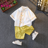 男孩泼水节民族服演出服 2026新款 傣族服夏季 儿童汉服男童国风套装