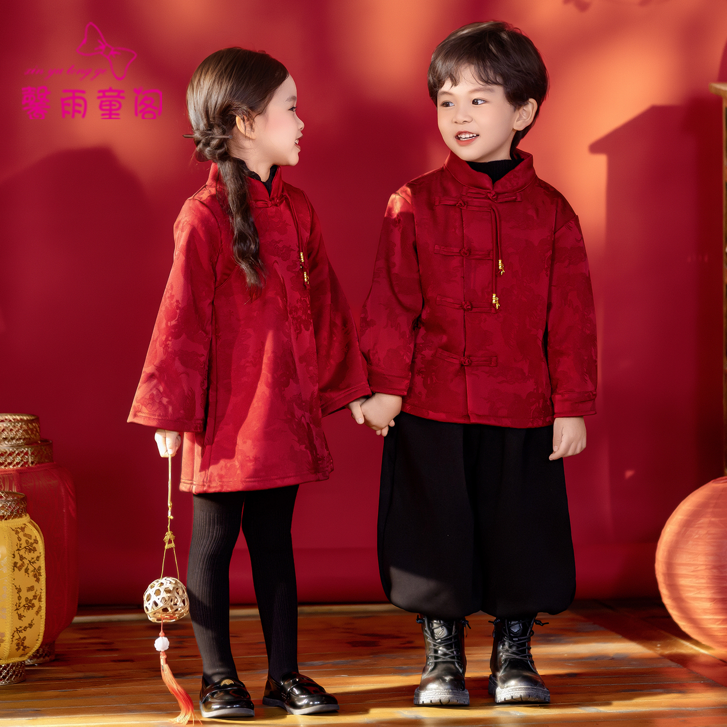 新中式拜年服男童汉服国风表演服