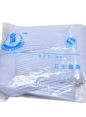 100pcs economical plastic spoon western disposable spoons ta