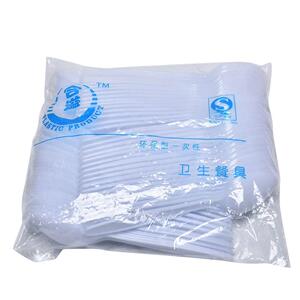 100pcs economical plastic spoon western disposable spoons ta