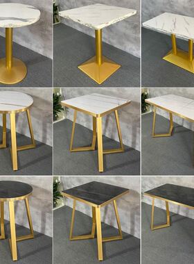 milk tea shop table and chair coffee shop round square table