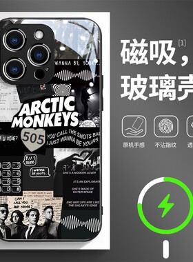磁吸玻璃手机壳适用苹果17iPhone16plus14Pro15Max13Pro12 11 北极猴子摇滚乐队Arctic Monkeys 3