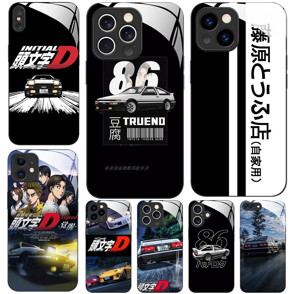 磁吸玻璃手机壳适用苹果iPhone17 16 15 14Pro12Max13Pro11 Initial D头文字AE86