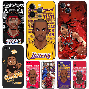 硅胶软手机壳适用苹果iPhone17 15 14 Pro Max mini 13 Pro XS XR X 8 76s plus 12 11SE 篮球NBA科比乔丹艾