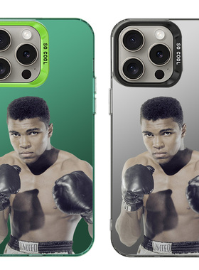 拳王阿里IMD手机壳适用苹果iPhone 15 14Pro Max13 Pro XS XR X 8 7plus12SE11 Muhammad Ali