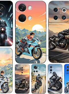 磨砂软手机壳适用一加15 ACE56NORD7N202V8PRO9RT10竞速11R1213 摩托机车酷炫少年