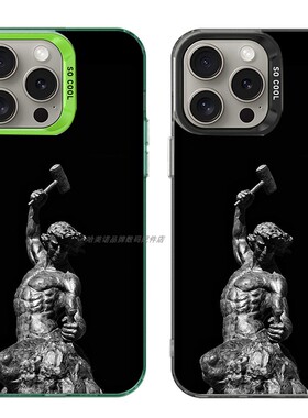 大孔硬壳手机壳适用苹果iPhone17Pro16Max13Pro15XS14XR8X7plus12SE11 雕刻自我雕塑