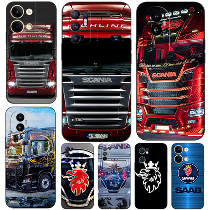 硅胶软手机壳适用OPPO A72 5G RENO14 13 12 11 10 9 8 7 6 5 PRO K PLUS +  斯堪尼亚卡车