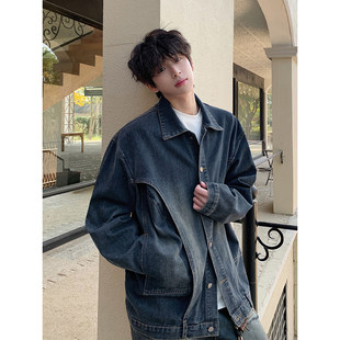 2026春款 潮流情侣百搭牛仔外套男水洗宽松廓形街头外套 美式