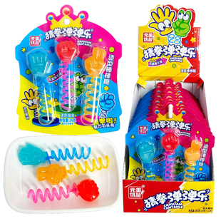 儿童手指玩具糖果弹簧猜拳猜乐棒棒糖幼儿园奖励小孩趣味零食批发