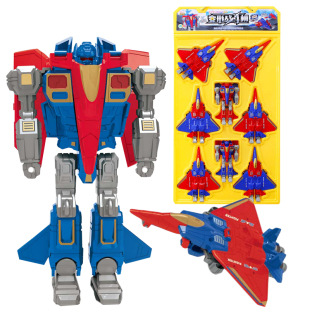 儿童益智趣味糖果玩具变形战斗飞机机甲机器人战士小男孩礼物模型