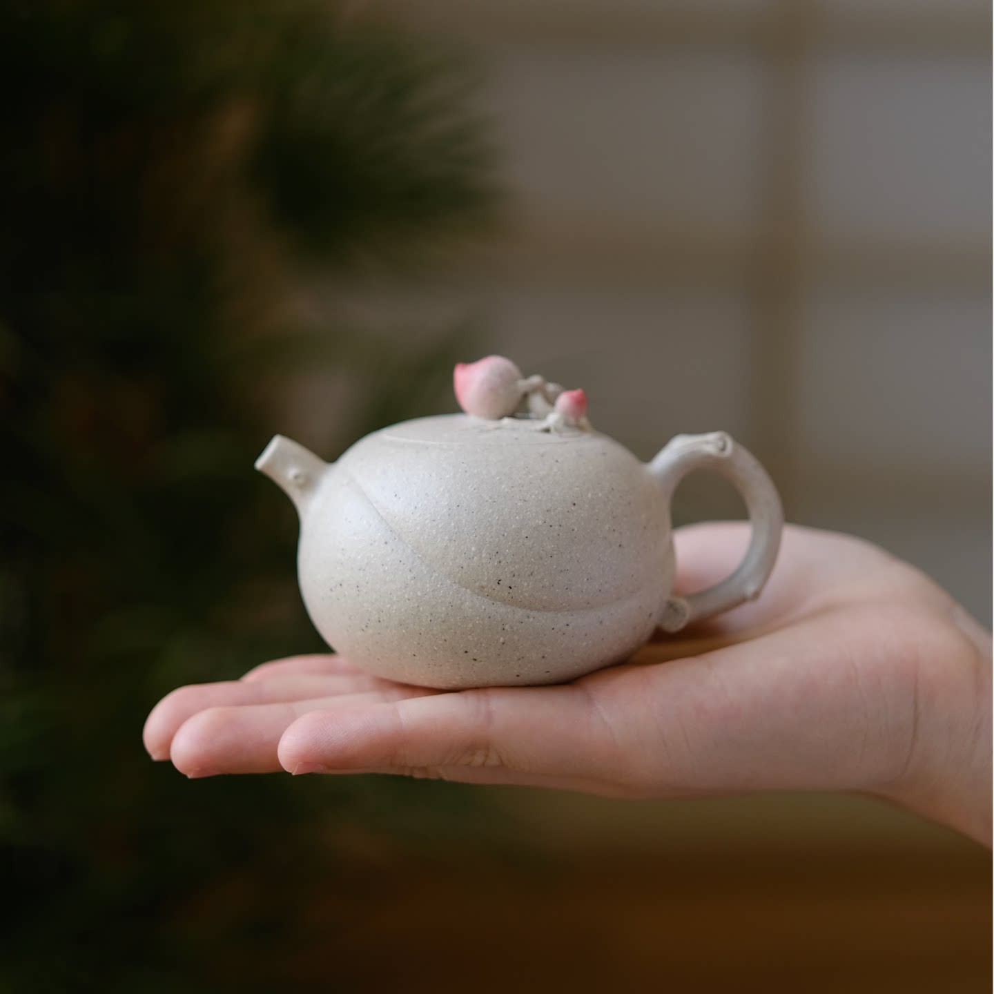 小谦山房桃夭紫砂壶宜兴纯手工白玉段泥家用送礼仿生茶壶功夫茶具
