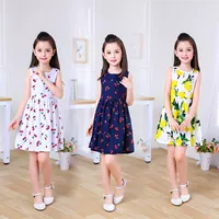 Quần áo trẻ em váy bé gái mùa hè 2019 mới cho trẻ em nước ngoài Váy cotton trẻ em phiên bản Hàn Quốc của váy công chúa vest - Váy quần áo bé gái