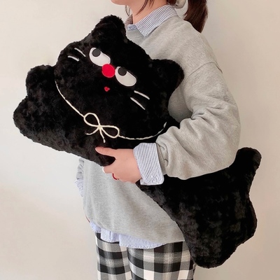 红鼻子猫咪抱枕多色小猫毛绒玩具玩偶沙发客厅摆件靠枕靠垫布娃娃