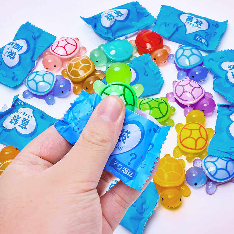 抖音乌龟对对碰夜光小乌龟玩具模型摆件公仔海龟海洋发光动物盲袋