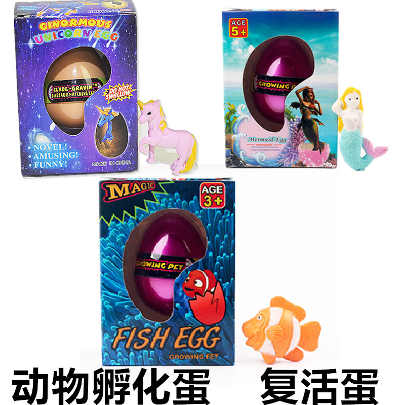 新奇特玩具膨胀泡水孵化变形蛋
