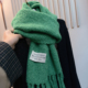 羊毛围巾女冬季 韩国代购 同款 百搭情侣氛围感加厚羊毛保暖护颈围脖