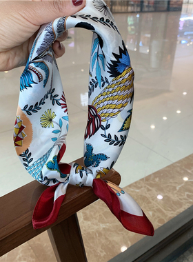 真丝丝巾小方巾女百搭装饰桑蚕丝小丝巾杭州丝绸真丝小方巾四季款