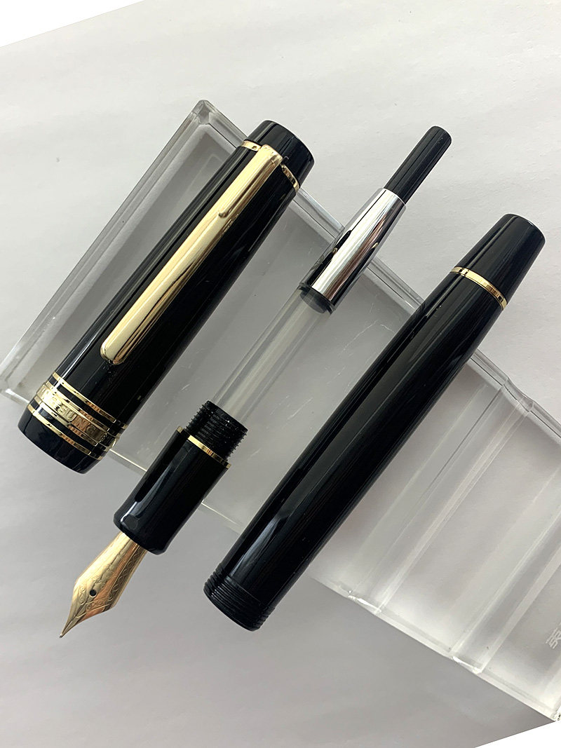 YONGSHENG 628 어뢰 만년필 14K 금펜 26 대형 밝은 팁 수지 회전식 잉크 흡수기 성인 서예 연습